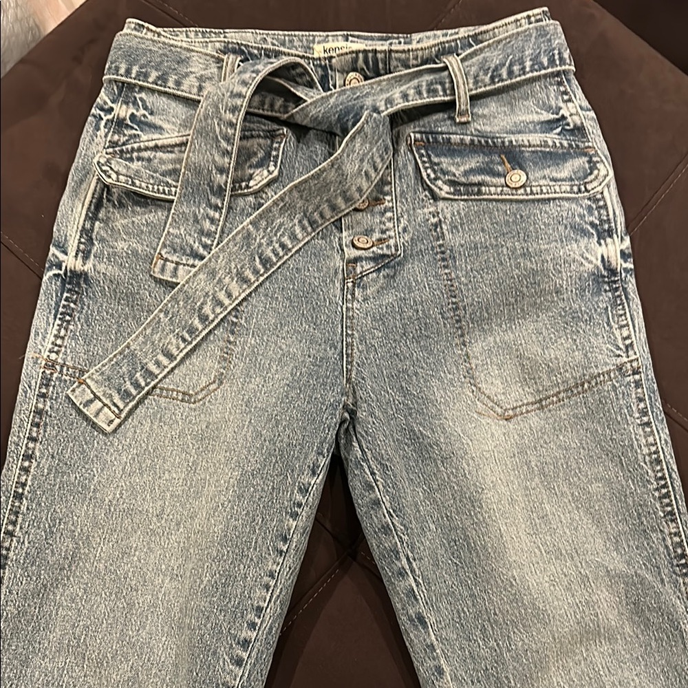Kensie High Rise Blue Jeans Slim Straight Fit